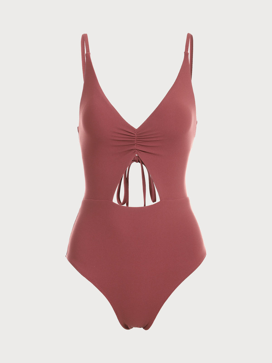 ブレイブソウル Brave Soul cut out swimsuit in red レディース-