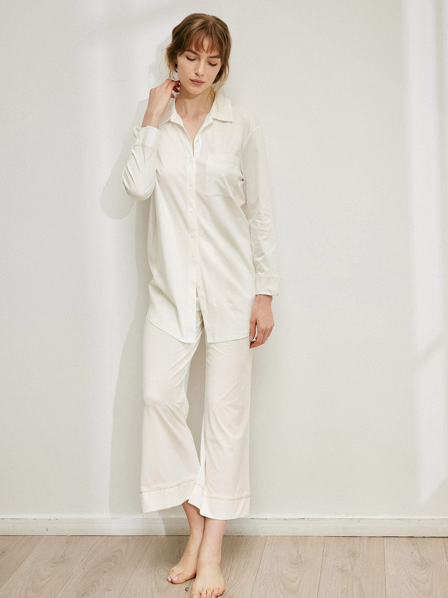 White Linen Pajama Pants