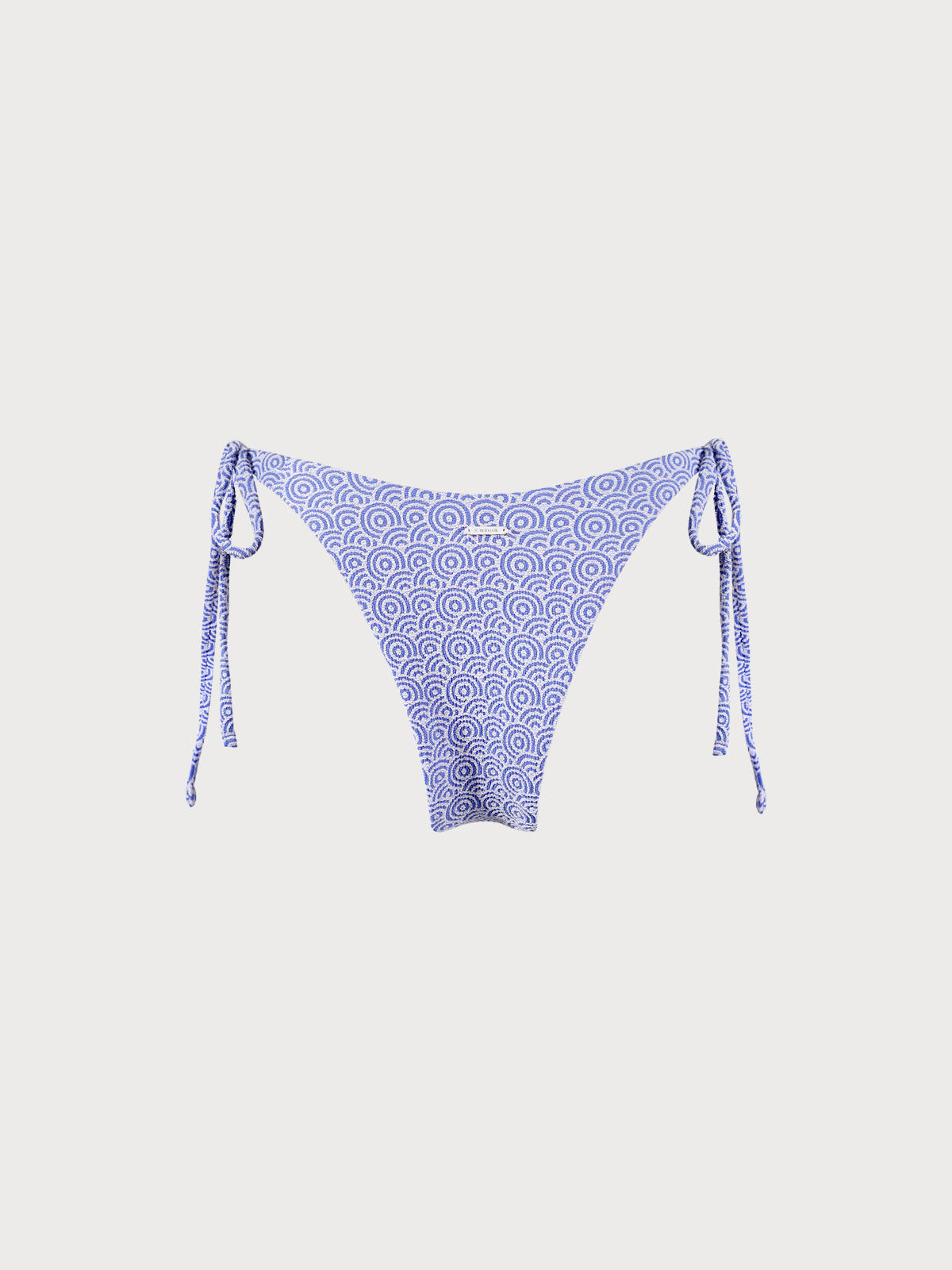 Blue Jacquard Tie Bikini Bottom & Reviews - Blue - Sustainable Bikinis