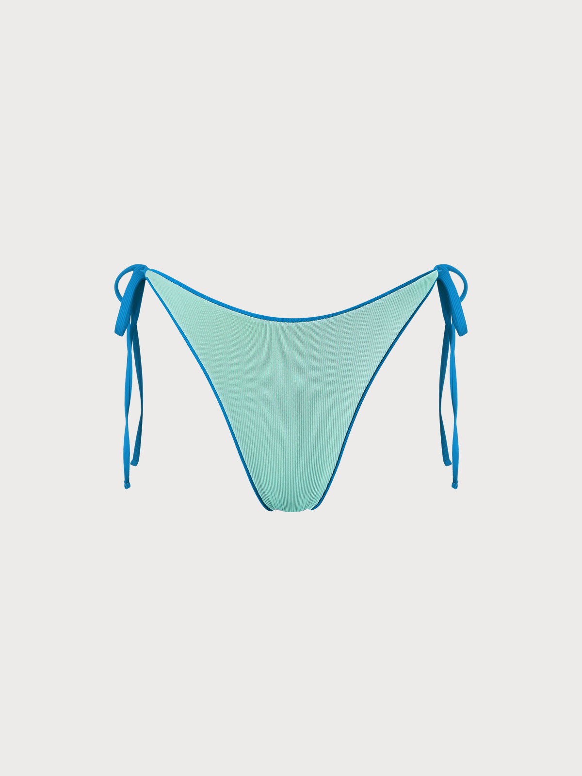 Zizzi EXTRA HIGH-WAISTED WITH PRINT - Bikini bottoms - bright blue  print/blue - Zalando.de