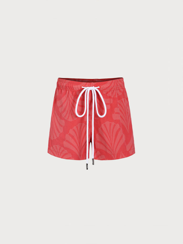 Boys' Woven Nail-Spandex Swim Shorts Red Sustainable Boys Clothing - BERLOOK