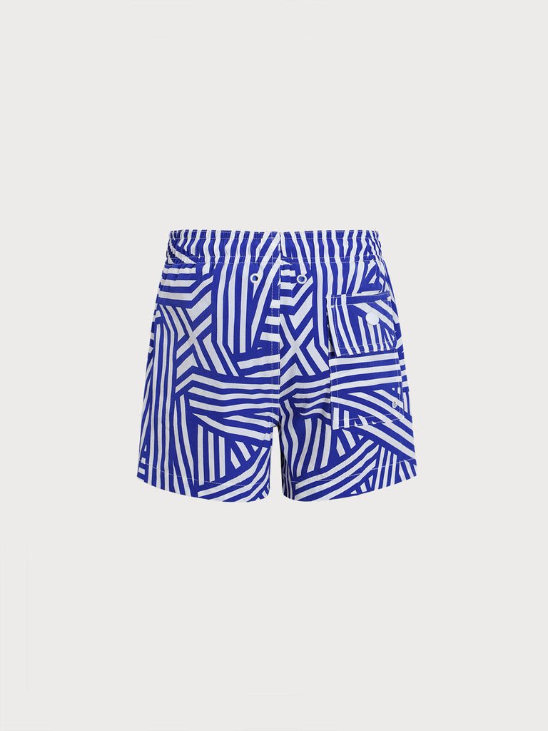 Boys' Woven Nail-Spandex Swim Shorts Sustainable Boys Clothing - BERLOOK