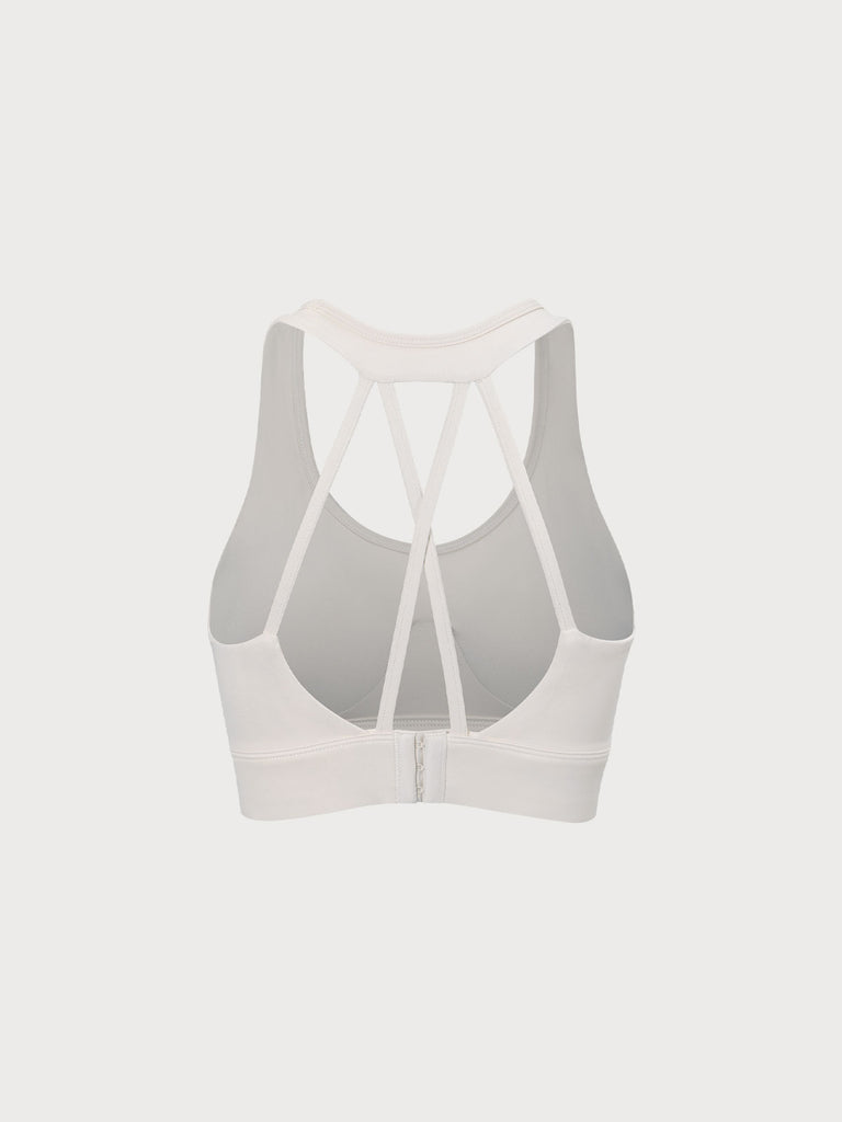 Cross Back Halter Sports Bra Sustainable Yoga Tops - BERLOOK