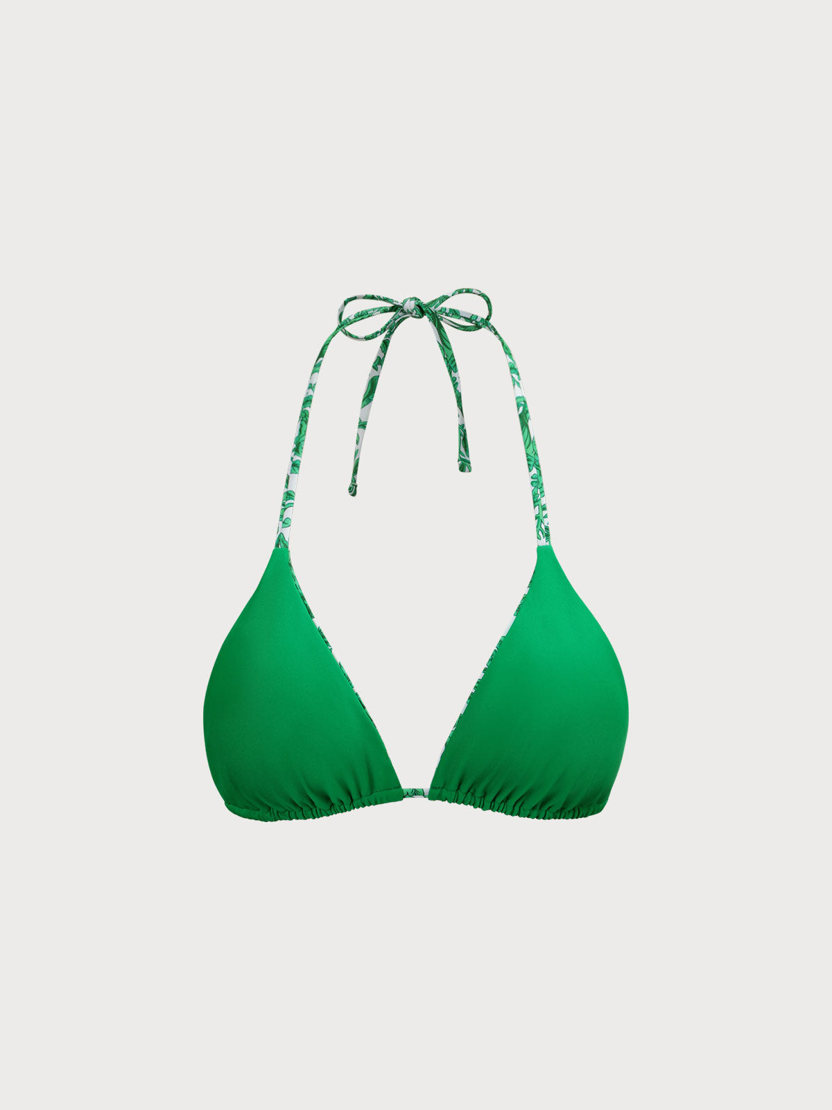 Eden Reversible Bikini Wrap Top, Green Plus Size Swimwear