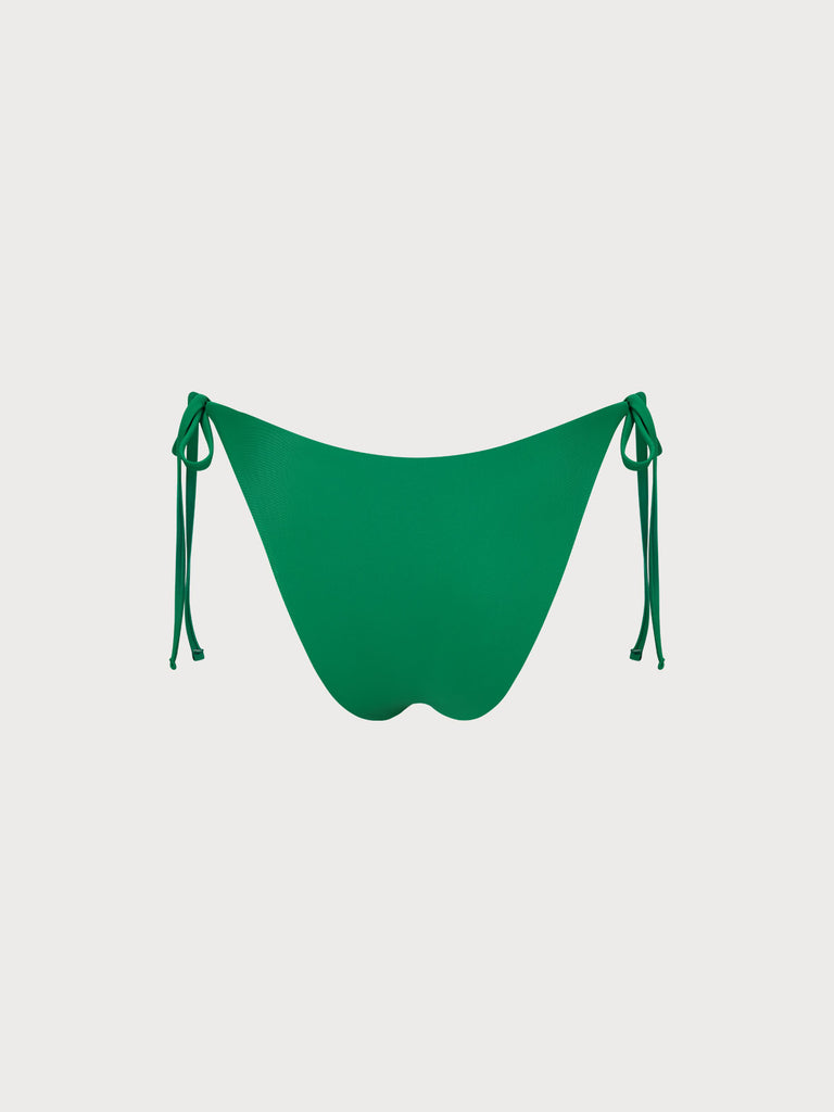 Green Tie Bikini Bottom Sustainable Bikinis - BERLOOK