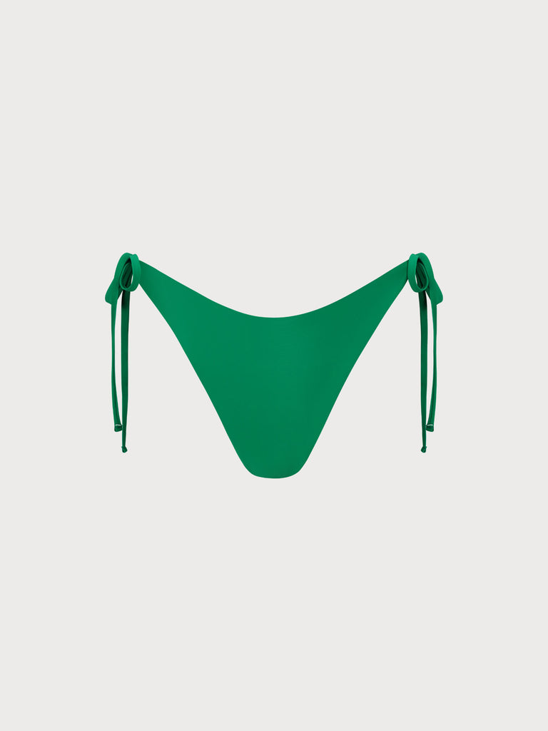 Green Tie Bikini Bottom Sustainable Bikinis - BERLOOK