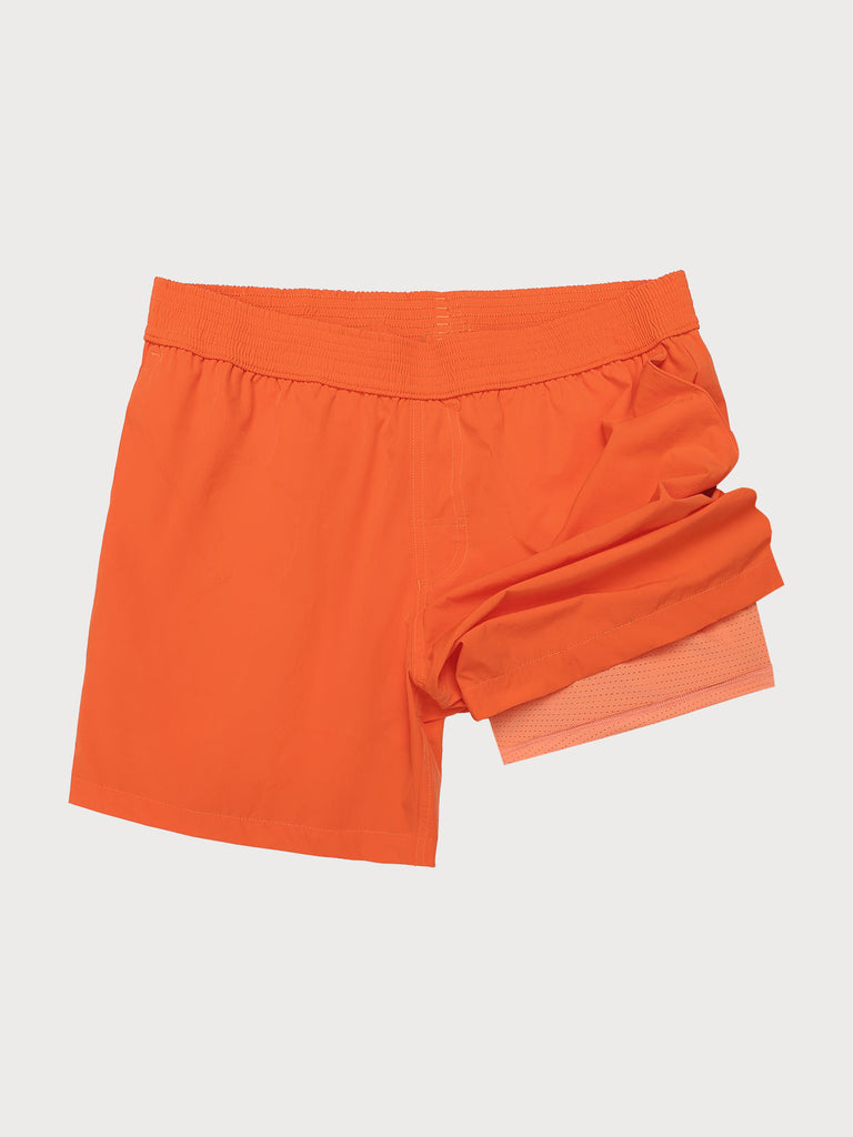 Men'S Woven Blend Swim Shorts Sustainable Men's Beach Shorts - BERLOOK