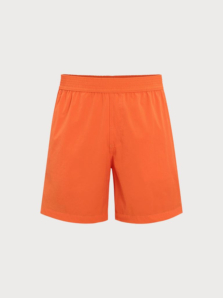 Men'S Woven Blend Swim Shorts Sustainable Men's Beach Shorts - BERLOOK