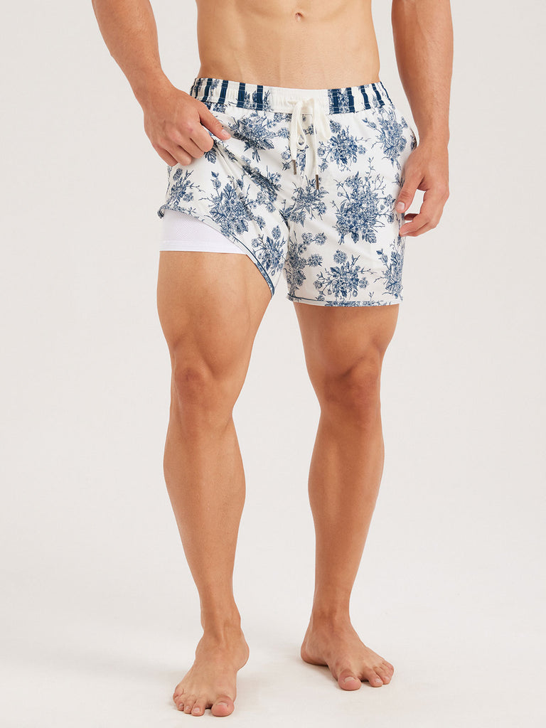 Men'S Woven Nylon-Blend Swim Shorts Sustainable Men's Shorts - BERLOOK