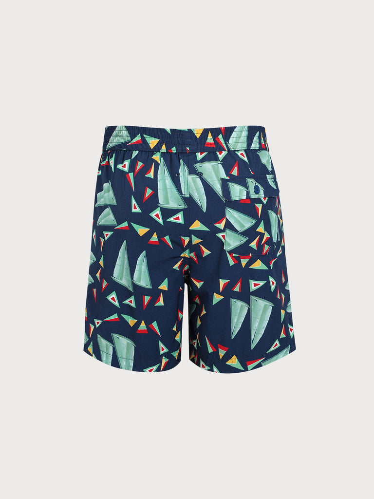 Men'S Woven Nylon-Blend Swim Shorts Sustainable Men's Shorts - BERLOOK