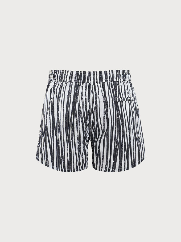 Men'S Woven Nylon Swim Shorts Sustainable Men's Beach Shorts - BERLOOK