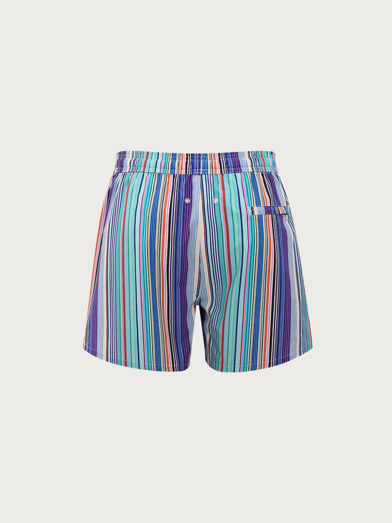 Men'S Woven Nylon Swim Shorts Sustainable Men's Beach Shorts - BERLOOK