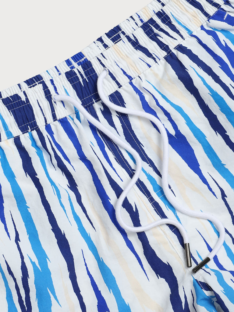 Men'S Woven Nylon Swim Shorts Sustainable Men's Beach Shorts - BERLOOK