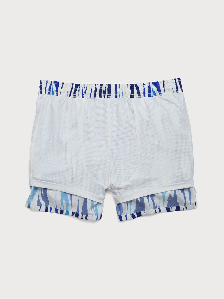 Men'S Woven Nylon Swim Shorts Sustainable Men's Beach Shorts - BERLOOK