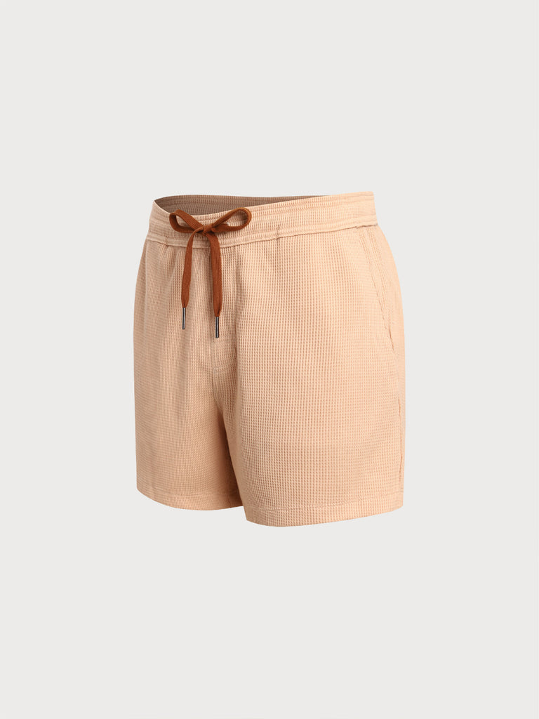 Men'S Woven Polyester-Cotton Swim Shorts Sustainable Men's Beach Shorts - BERLOOK