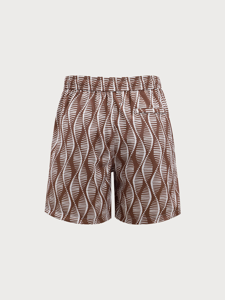 Men'S Woven Polyester-Spandex Swim Shorts Sustainable Men's Beach Shorts - BERLOOK