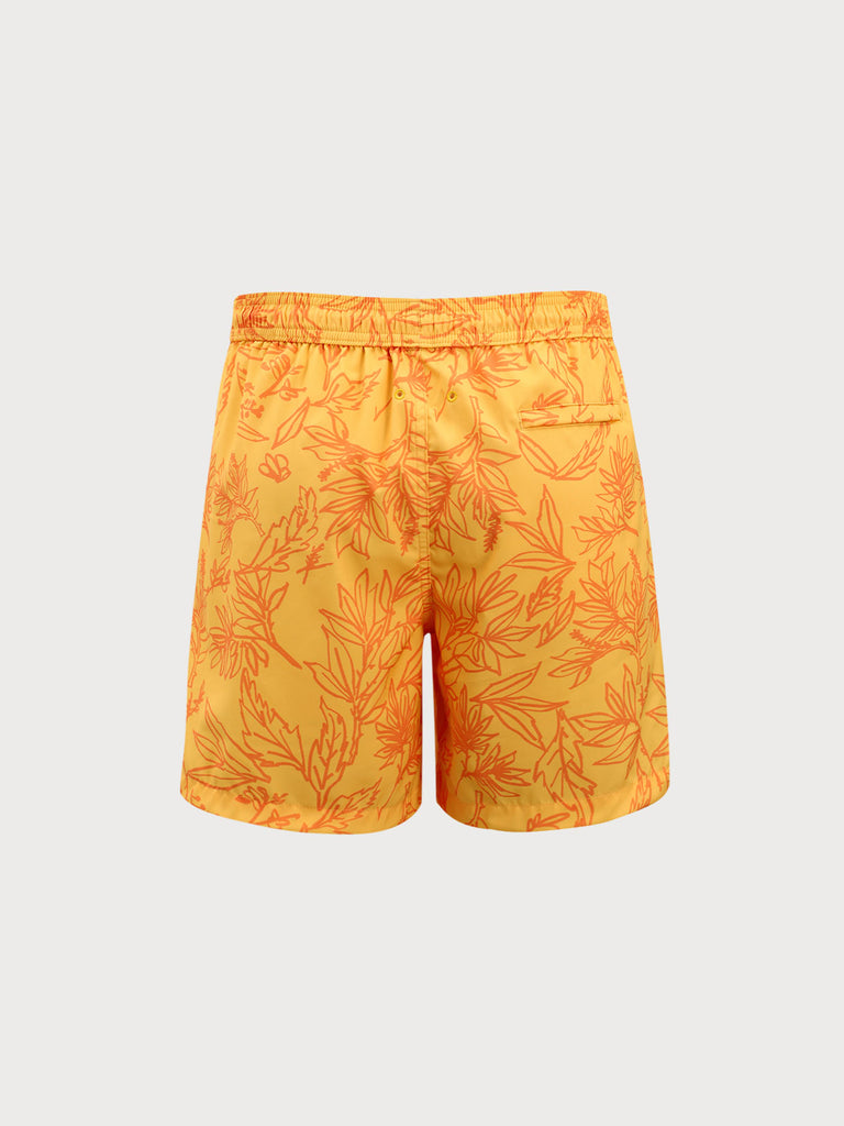 Men'S Woven Polyester-Spandex Swim Shorts Sustainable Men's Beach Shorts - BERLOOK