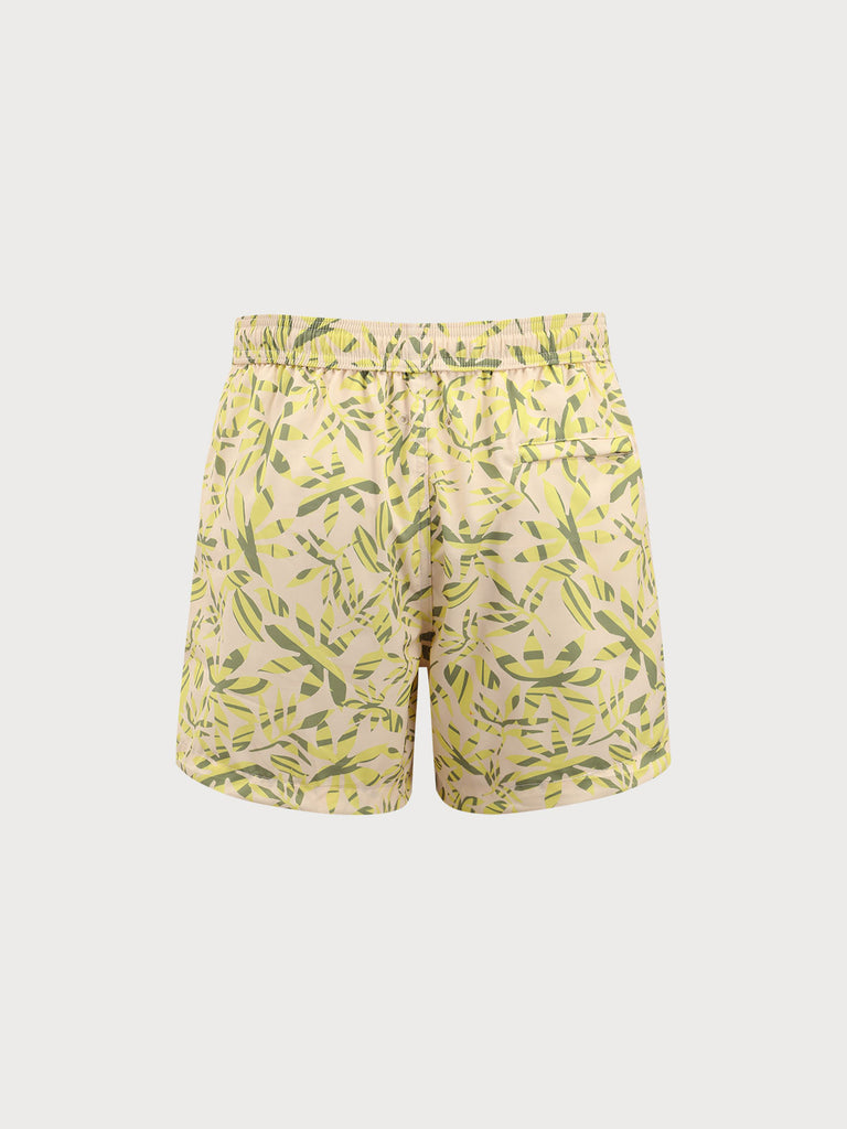 Men'S Woven Polyester-Spandex Swim Shorts Sustainable Men's Beach Shorts - BERLOOK