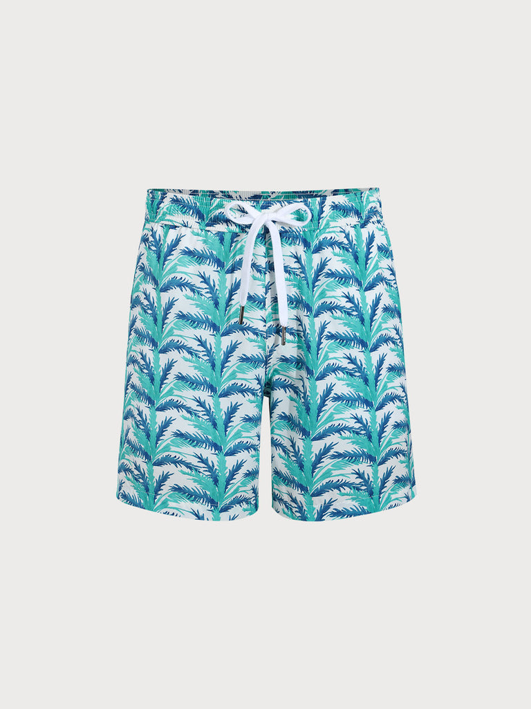 Men'S Woven Polyurethane Blend Swim Shorts Blue Sustainable Men's Shorts - BERLOOK