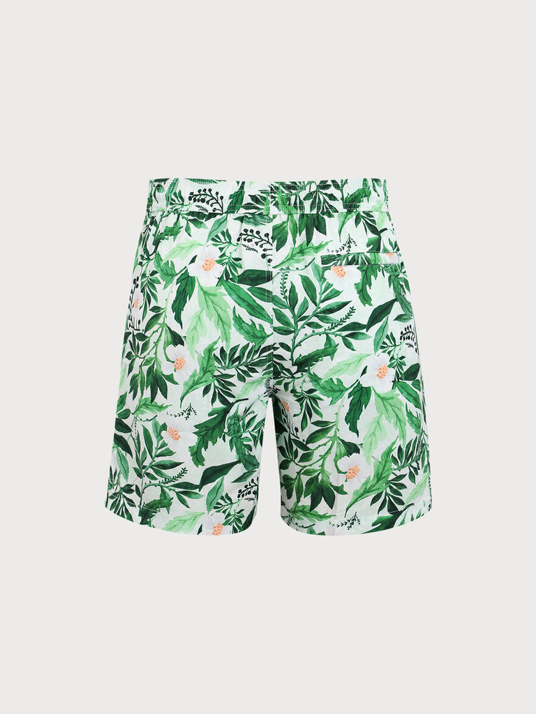 Men's Woven Blend Swim Shorts Sustainable Men's Beach Shorts - BERLOOK