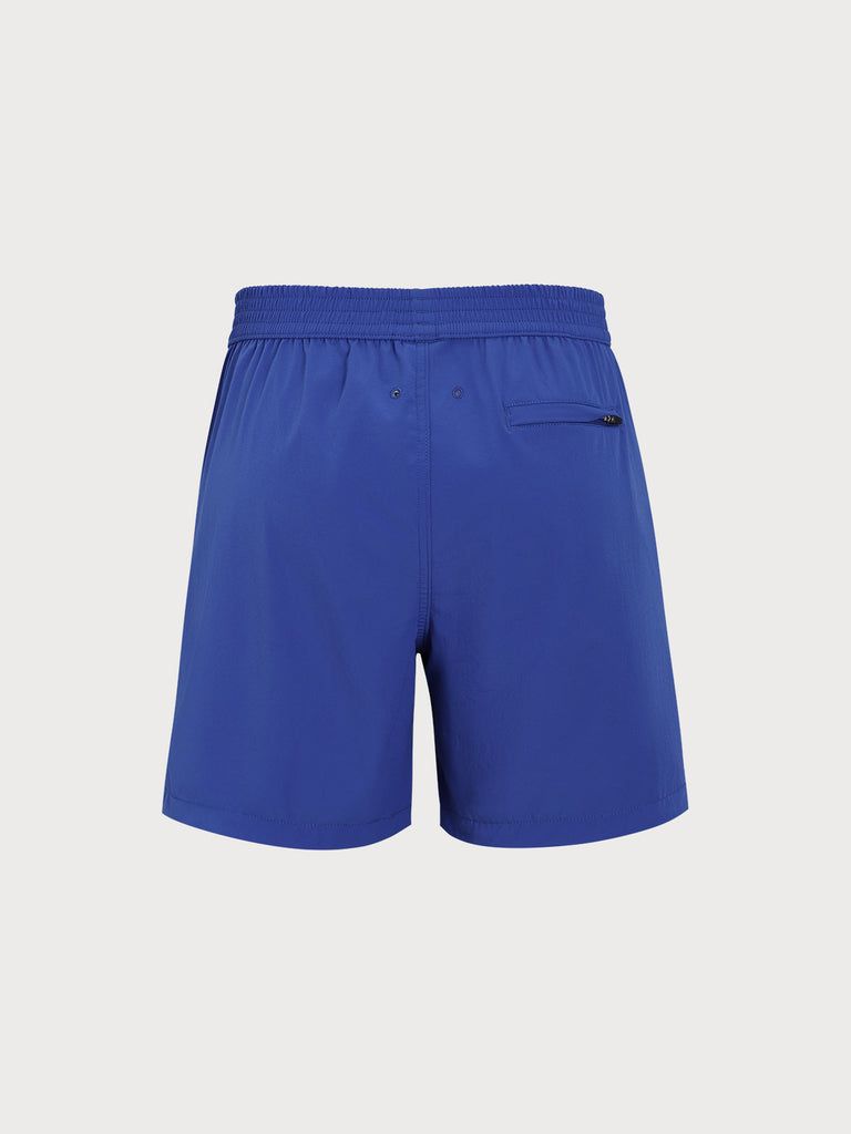 Men's Woven Blend Swim Shorts Sustainable Men's Beach Shorts - BERLOOK