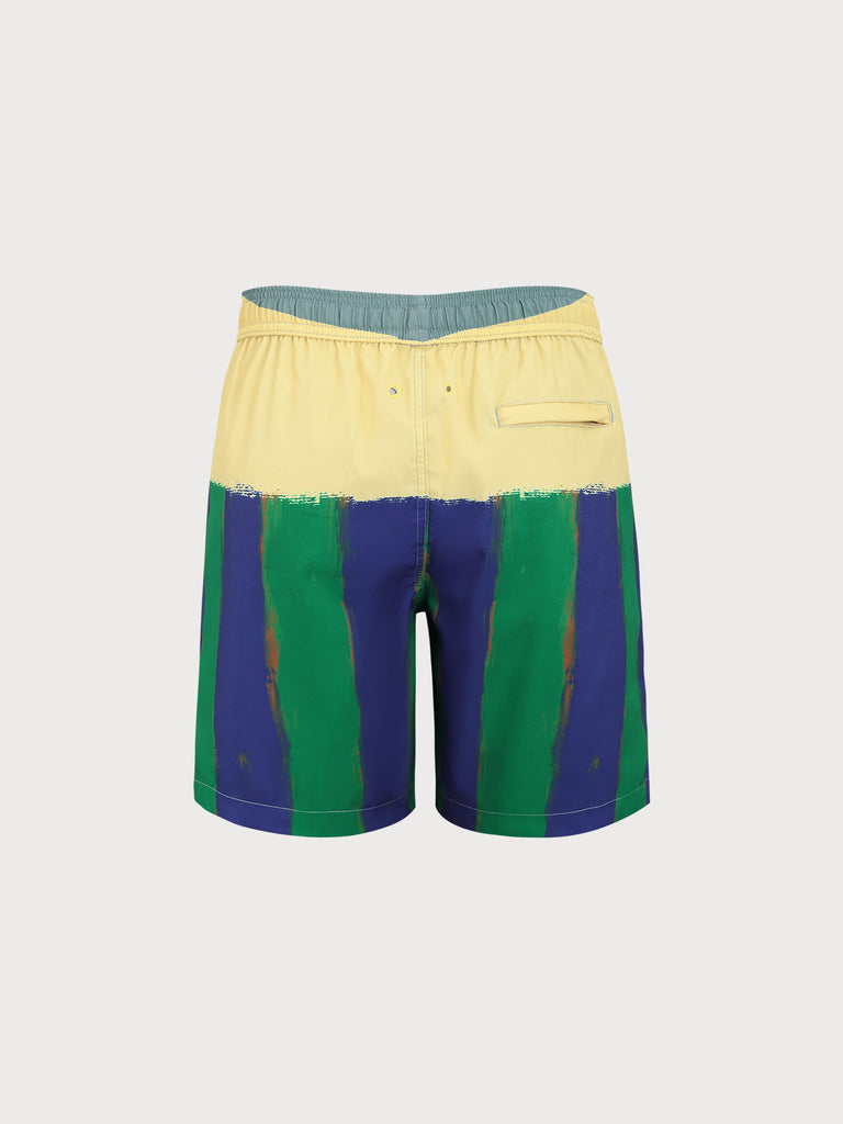 Men's woven blend swim shorts Sustainable Men's Beach Shorts - BERLOOK