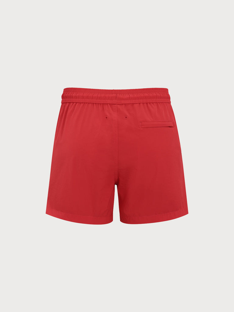 Men's Woven Blend Swim Shorts Sustainable Men's Beach Shorts - BERLOOK