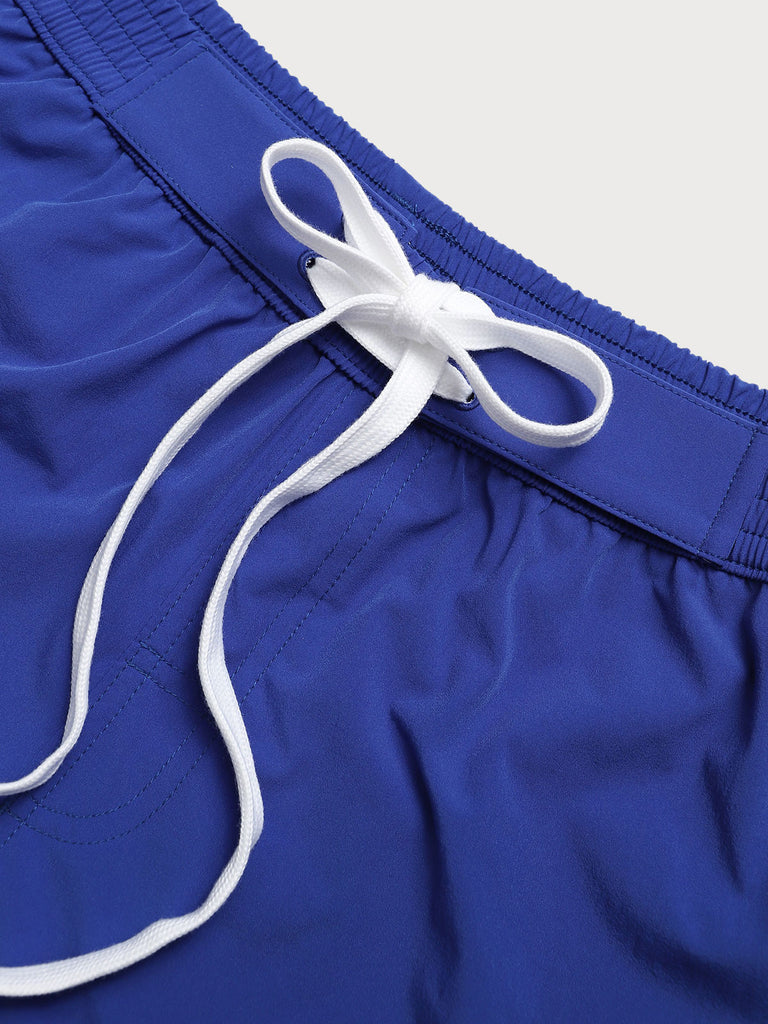 Men's Woven Blend Swim Shorts Sustainable Men's Beach Shorts - BERLOOK