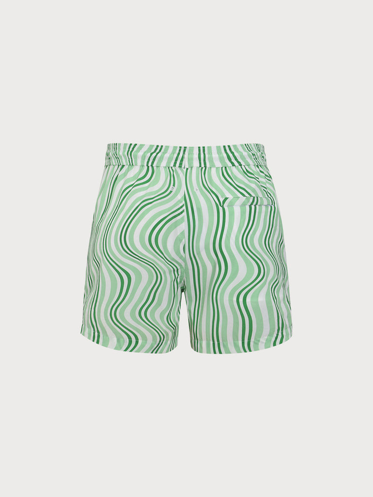 Men's Woven Blend Swim Shorts Sustainable Men's Beach Shorts - BERLOOK