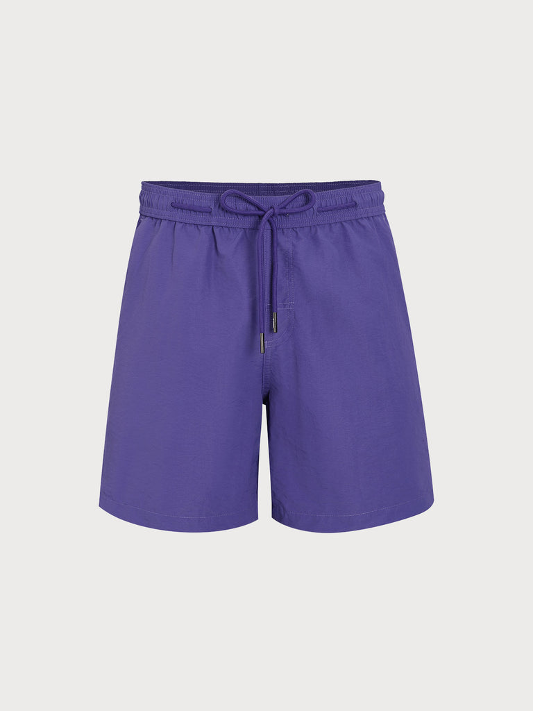 Men's Woven Nylon Swim Shorts Sustainable Men's Beach Shorts - BERLOOK