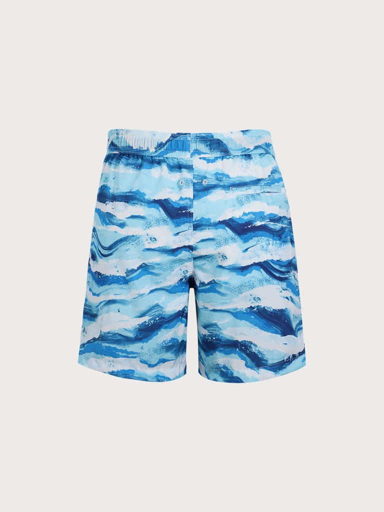 Men's Woven Polyester-Spandex Swim Shorts Sustainable Men's Shorts - BERLOOK