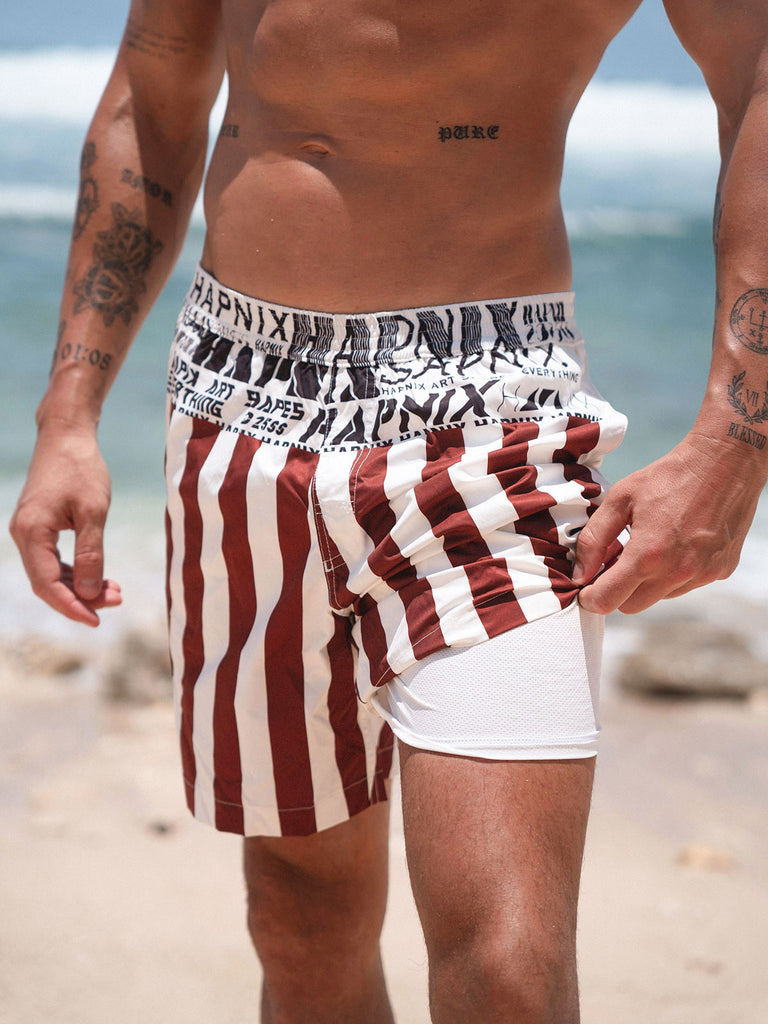 Men's Woven Polyester Swim Shorts Sustainable Men's Beach Shorts - BERLOOK