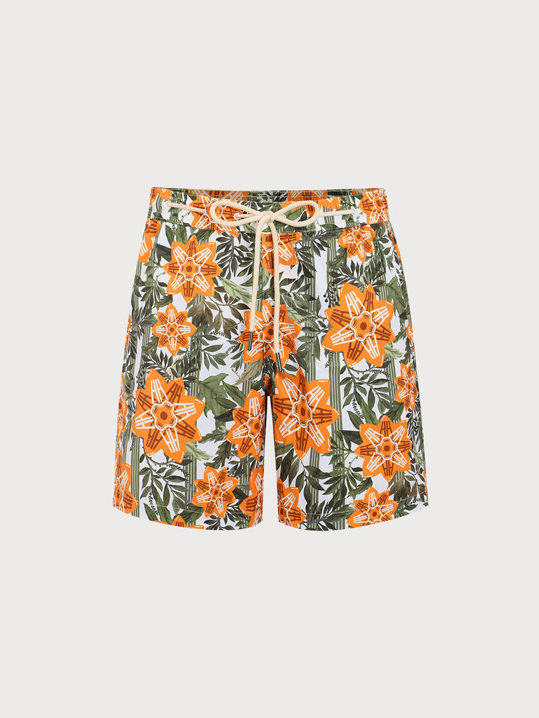 Men's Woven Polyester Swim Shorts Sustainable Men's Beach Shorts - BERLOOK