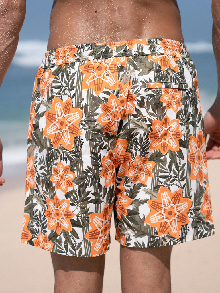 Men's Woven Polyester Swim Shorts Sustainable Men's Beach Shorts - BERLOOK