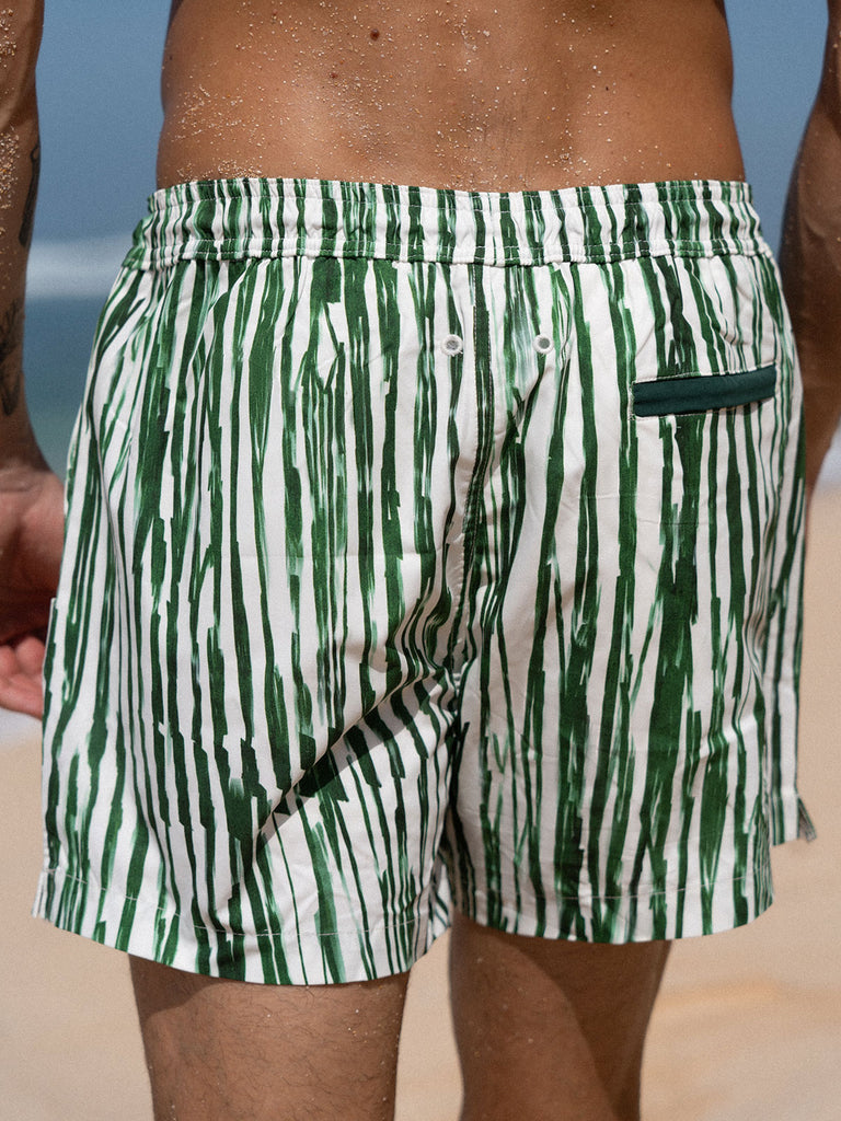 Men's Woven Polyester Swim Shorts Sustainable Men's Beach Shorts - BERLOOK