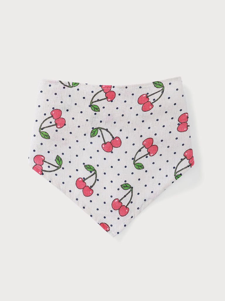 Pet Cherry Print Triangle Scarf Sustainable Beach Accessories - BERLOOK