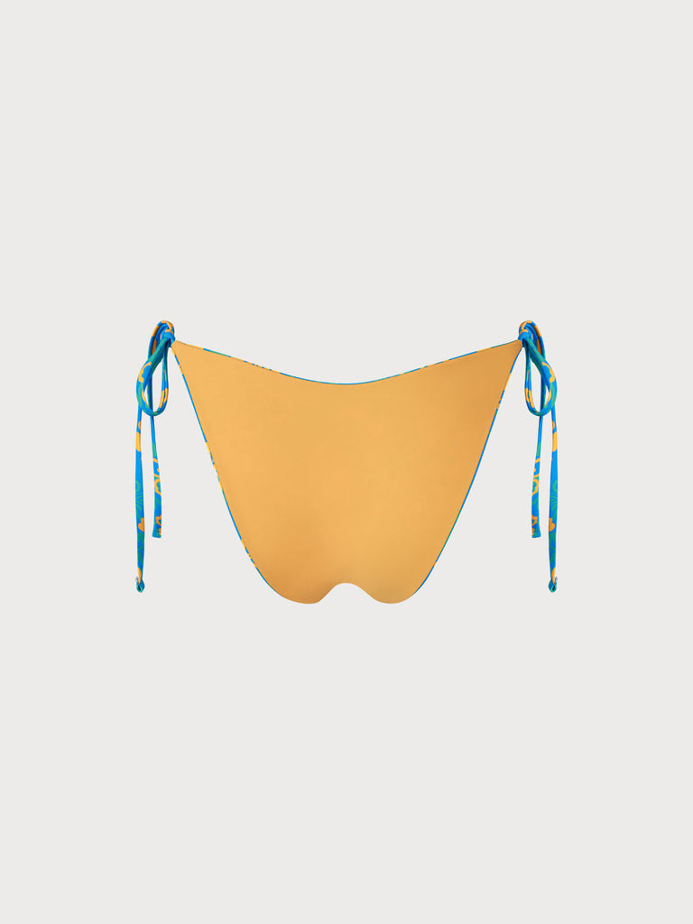 Reversible Contrast Tie Bikini Bottom Sustainable Bikinis - BERLOOK