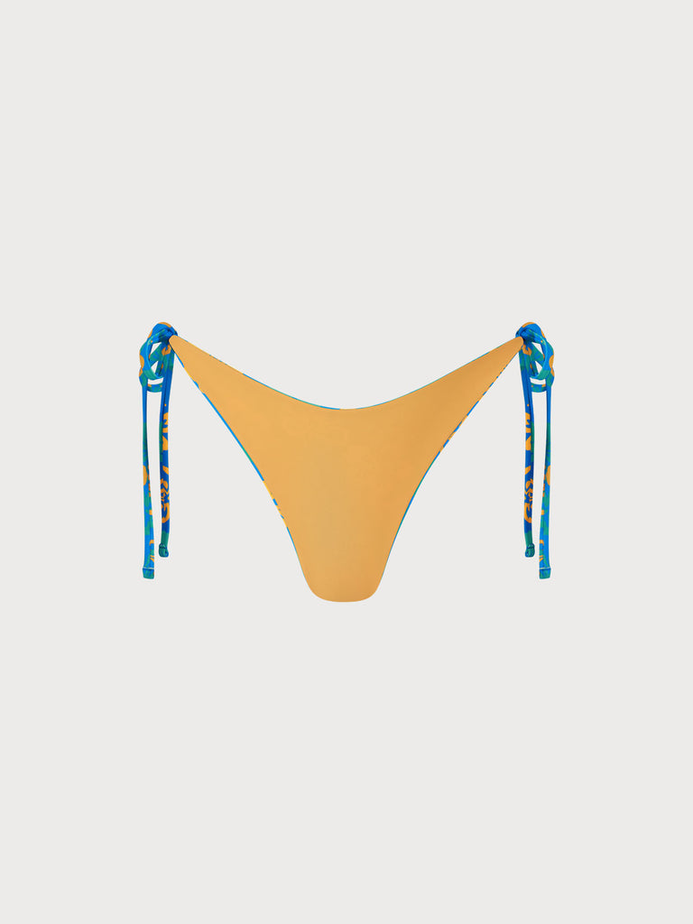 Reversible Contrast Tie Bikini Bottom Sustainable Bikinis - BERLOOK