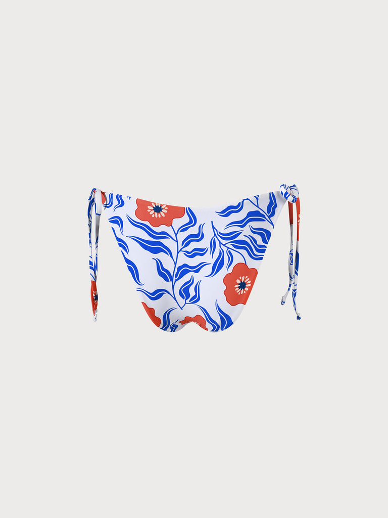 Reversible Floral Tie Bikini Bottom Sustainable Bikinis - BERLOOK