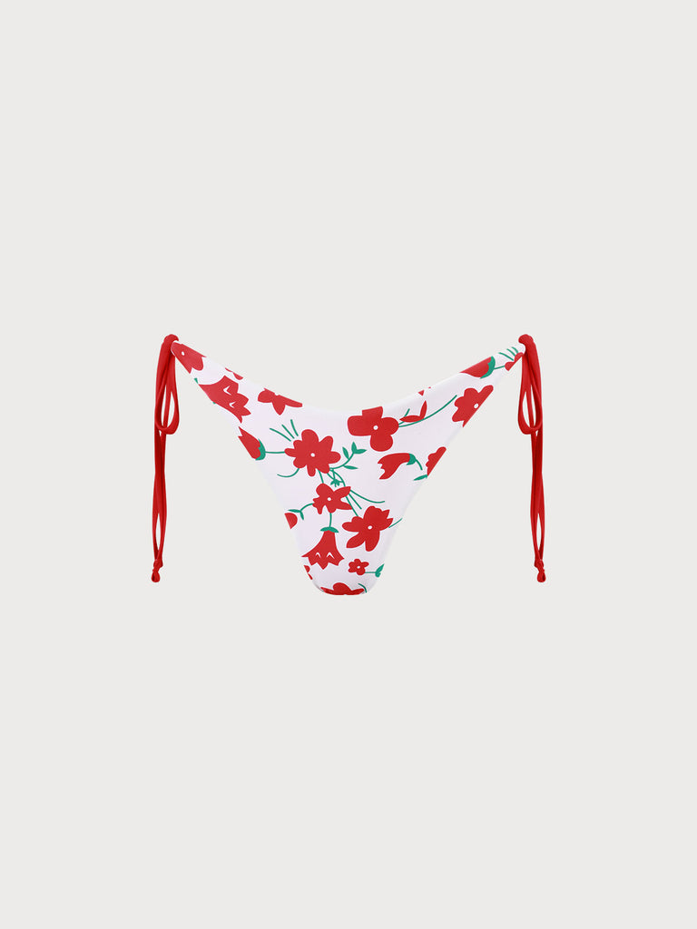 Reversible Floral Tie Bikini Bottom Sustainable Bikinis - BERLOOK