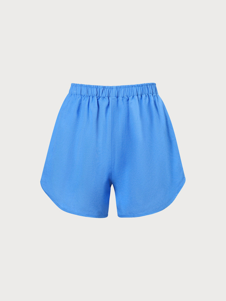 Solid Color Shorts Blue Sustainable Cover-ups - BERLOOK