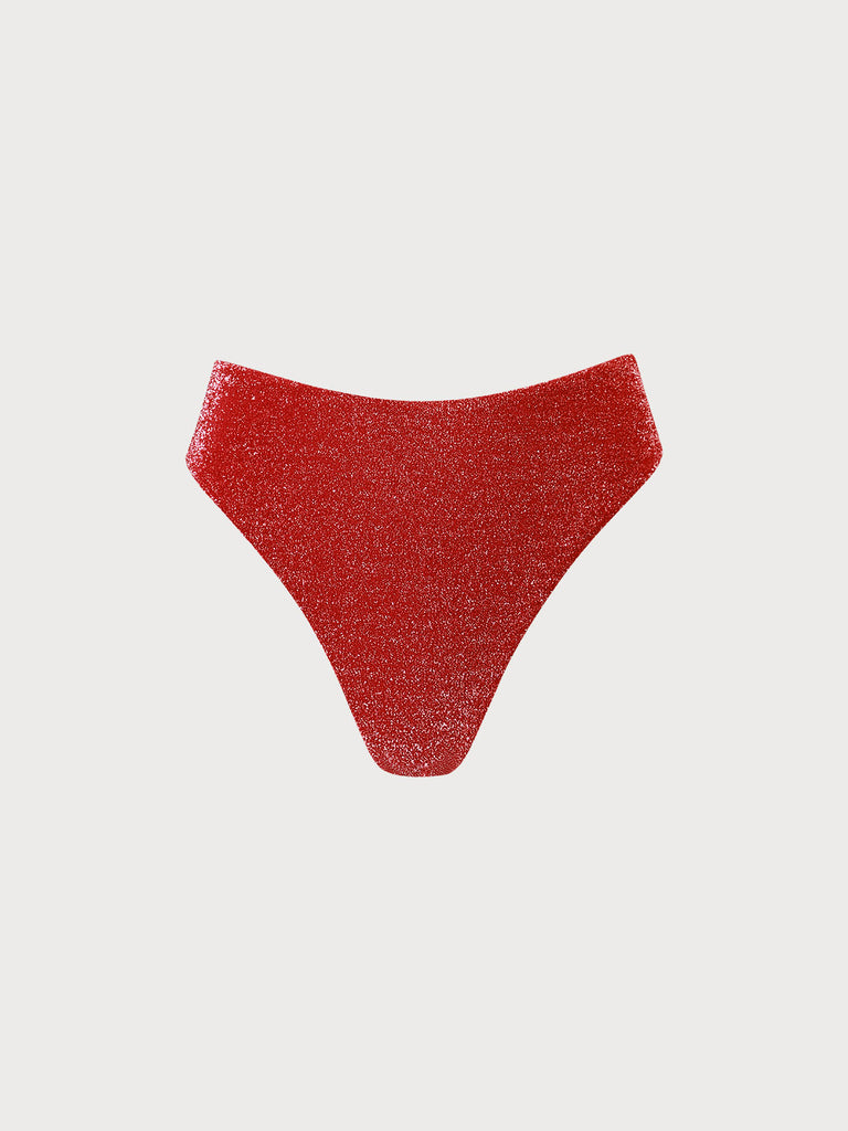 Solid Lurex Bikini Bottom Sustainable Bikinis - BERLOOK