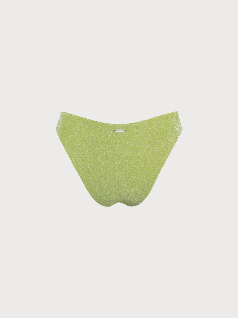 Solid Lurex Bikini Bottom Sustainable Bikinis - BERLOOK