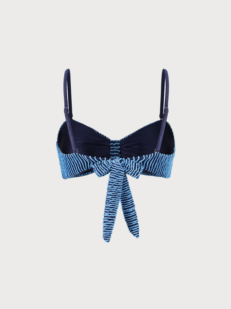 Textured Frill Bikini Top Sustainable Bikinis - BERLOOK