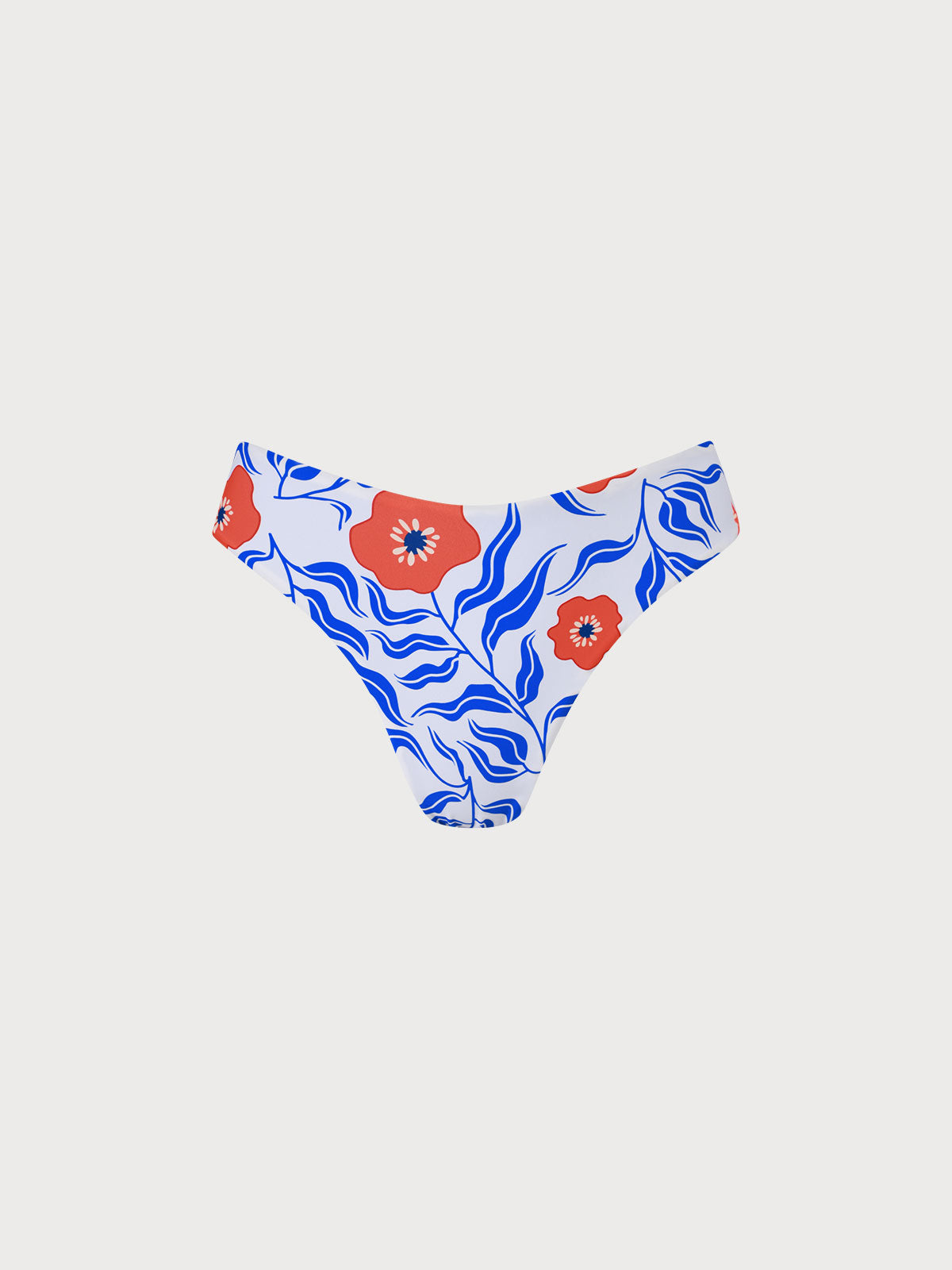 V-Cut Floral Bikini Bottom & Reviews - Blue - Sustainable Bikinis | BERLOOK