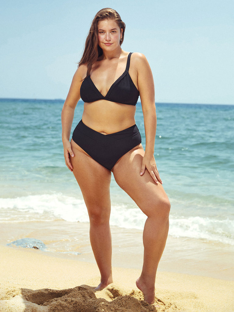 V-Cut  Plus Size Bikini Bottom Sustainable Plus Size Bikinis - BERLOOK