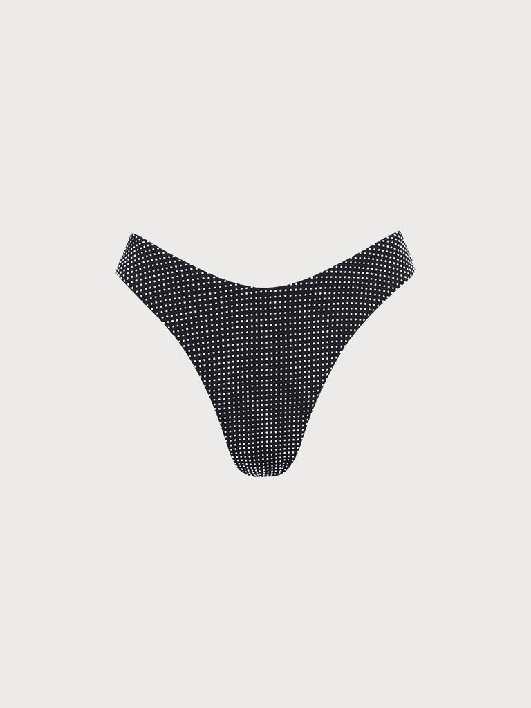 Women Knitted Nylon Bikini bottoms Black Sustainable Bikinis - BERLOOK