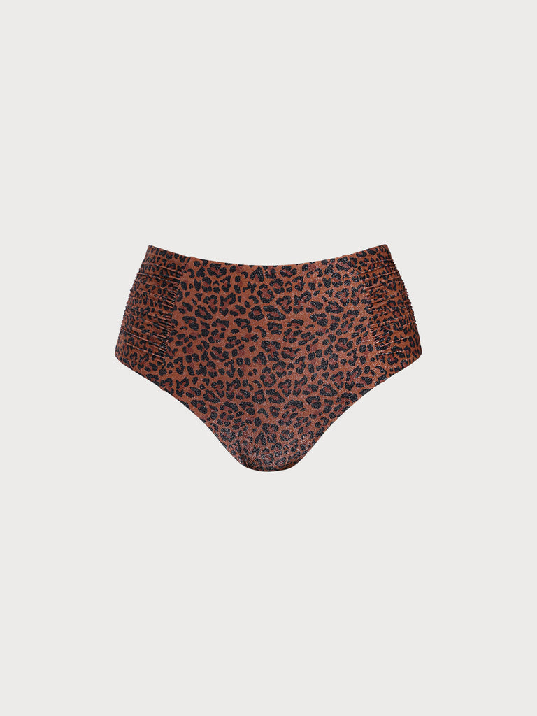 Women Knitted Nylon Bikini Bottoms Dark Coffee Sustainable Plus Size Bikinis - BERLOOK