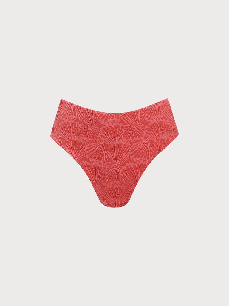 Women Knitted Nylon Bikini Bottoms Red Sustainable Bikinis - BERLOOK