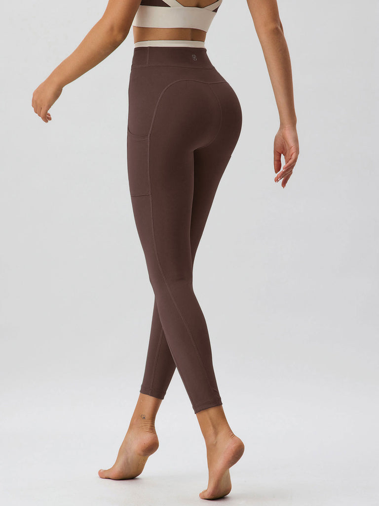 Women Knitted Nylon blended Yoga Leggings Sustainable Yoga Bottoms - BERLOOK